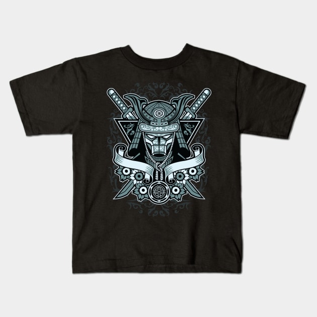 Samurai Warrior 1 Kids T-Shirt by VekiStore